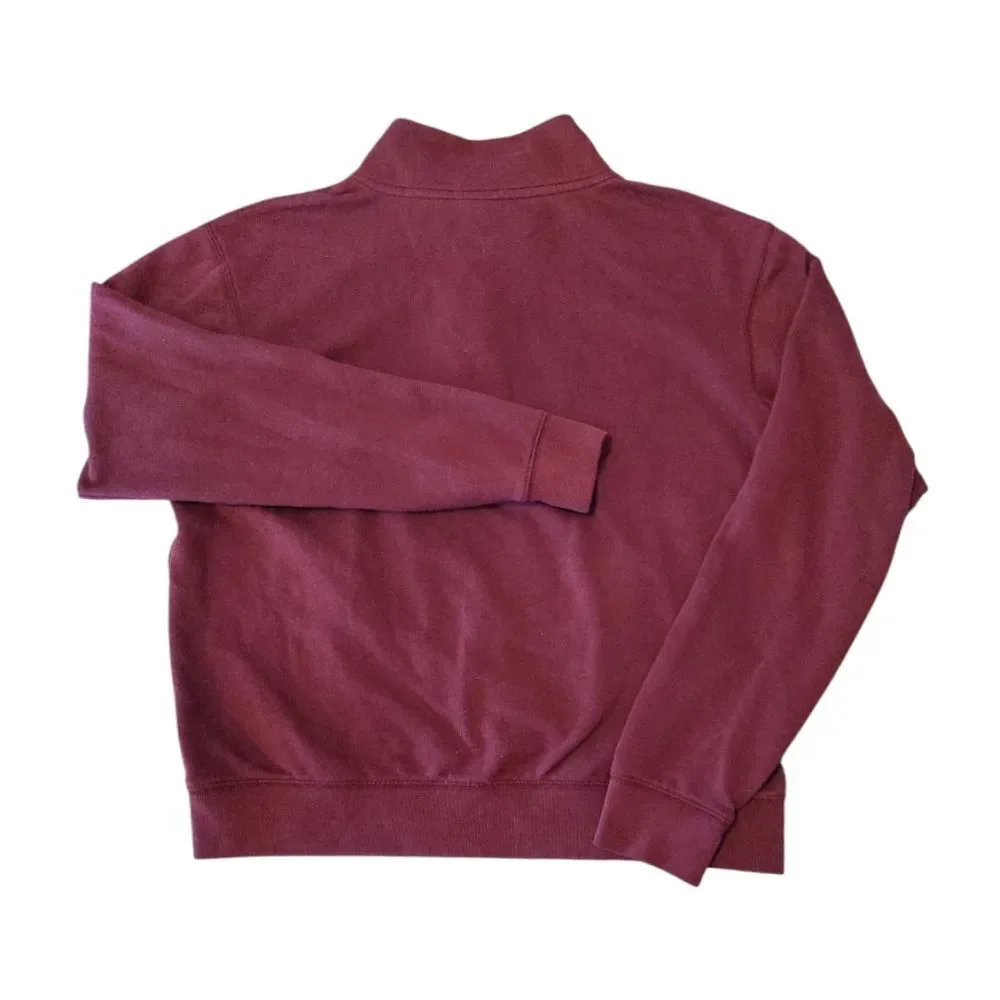 PINK‎ VS 2014 Maroon Red White Logo Quarter Zip Pullover Sweatshirt Medium